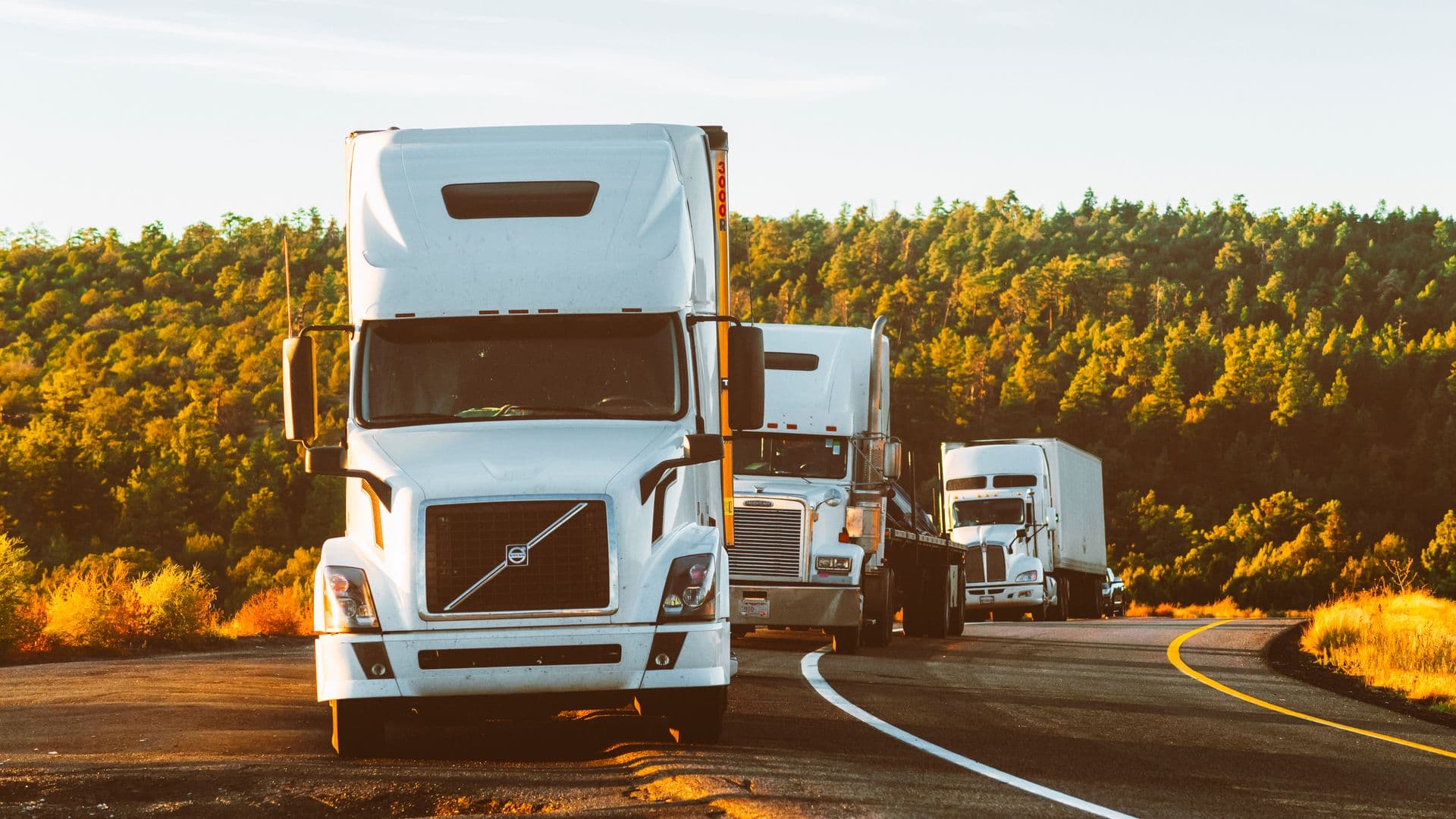 Truck on highway